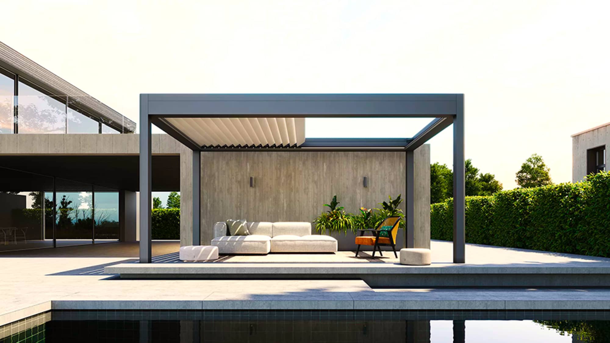 Pergola bioclimatica moderna